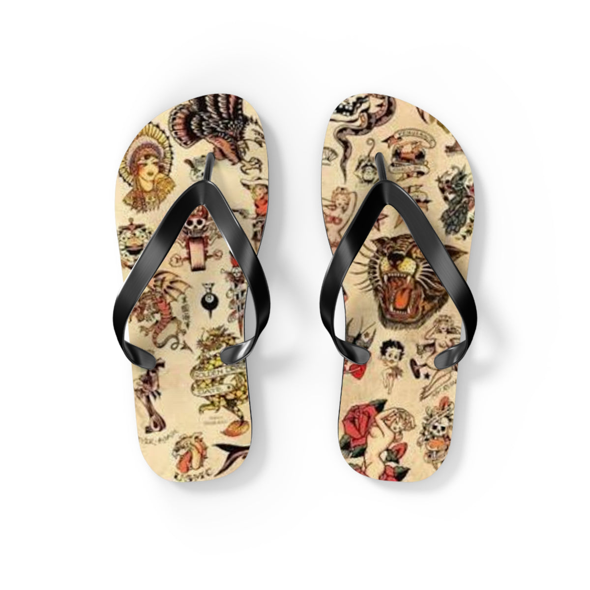 Sailor Jerry Sandals, Beach Shoes, Vacation Flip Flops, Pool Slides, Comfortable