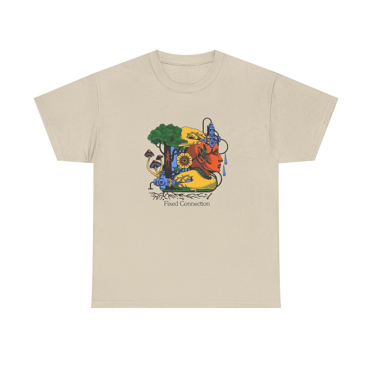Fixed Connection Art Graphic T Shirt Unisex Heavy Cotton Tee Gift New