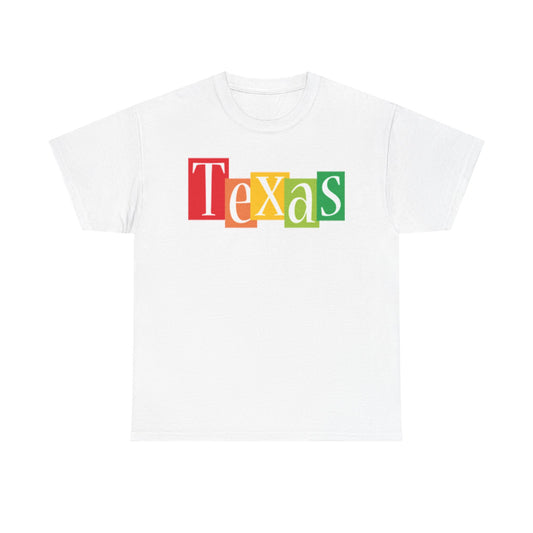 Texas State Logo BRAND NEW Apparel T Shirt Unisex Unisex Heavy Cotton Tee