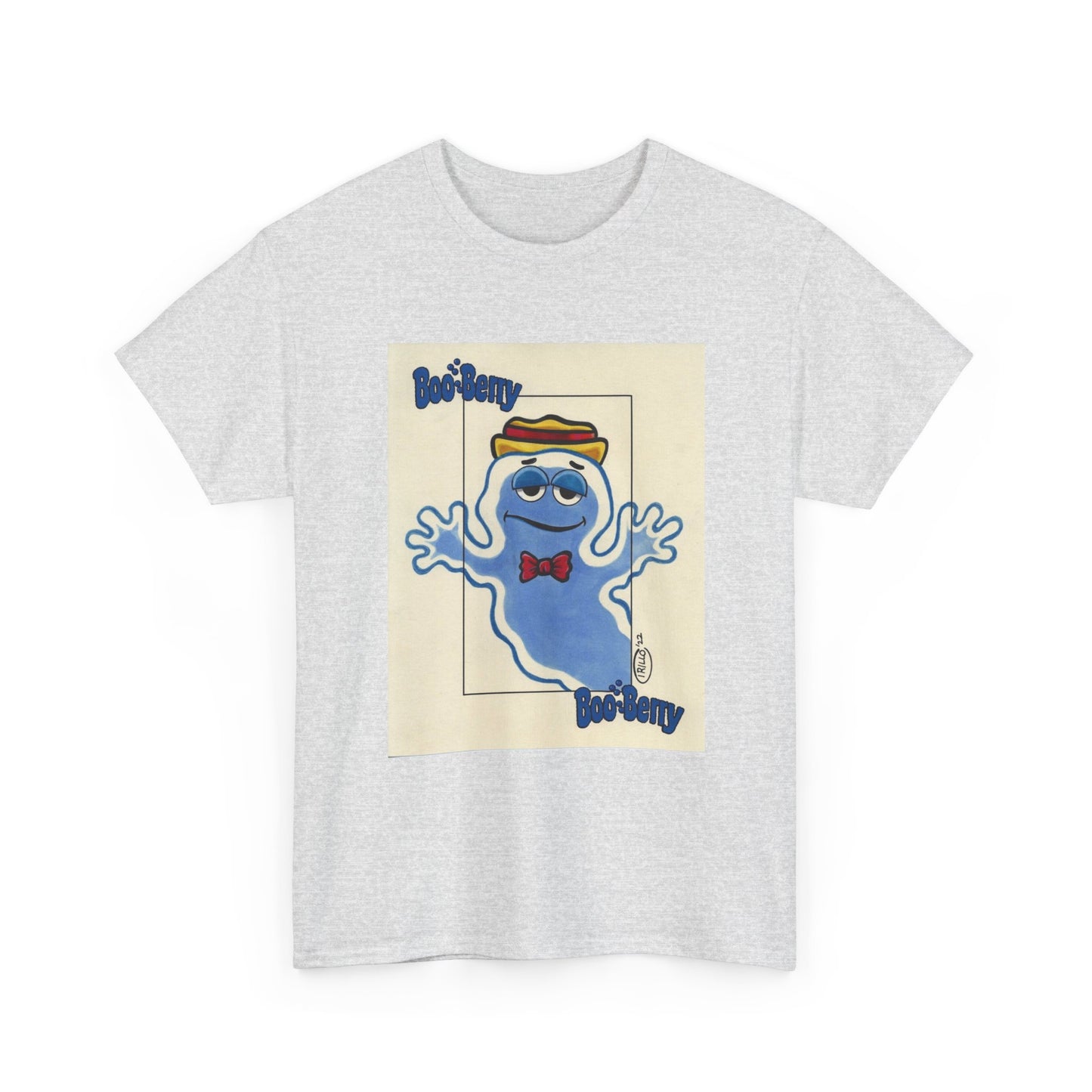 Boo Berry Tshirt Vintage Poster Cereal Retro Unisex Heavy Cotton Tee