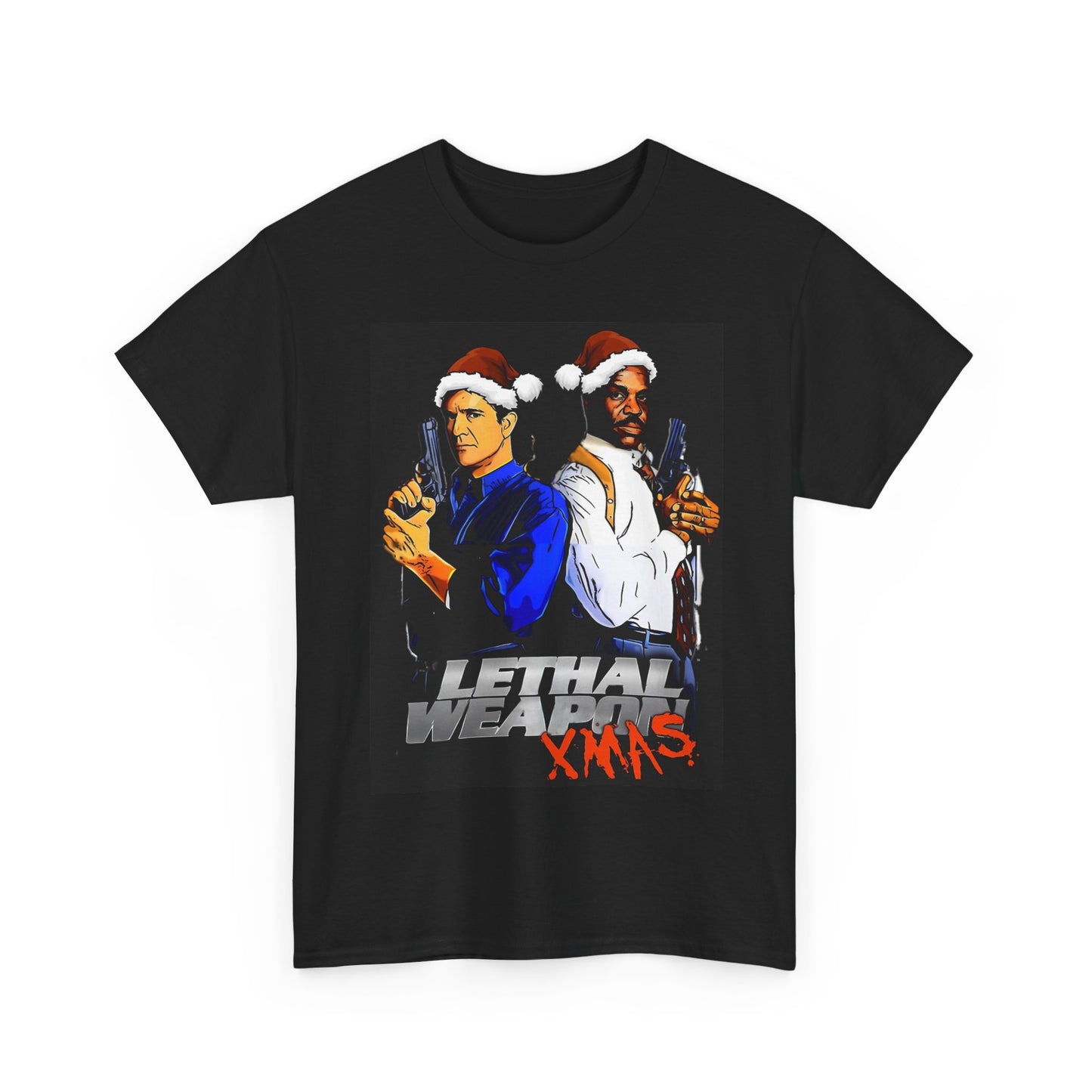 Lethal Weapon Shirt Christmas Movie Poster Retro Vintage Unisex Heavy Cotton Tee