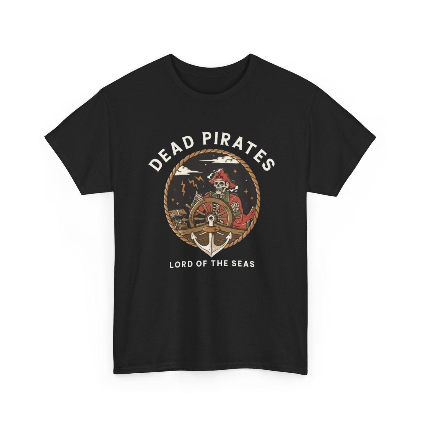 Dead Pirates Lord Of The Seas Vintage Graphic T-Shirt, Unisex Cotton Shirt