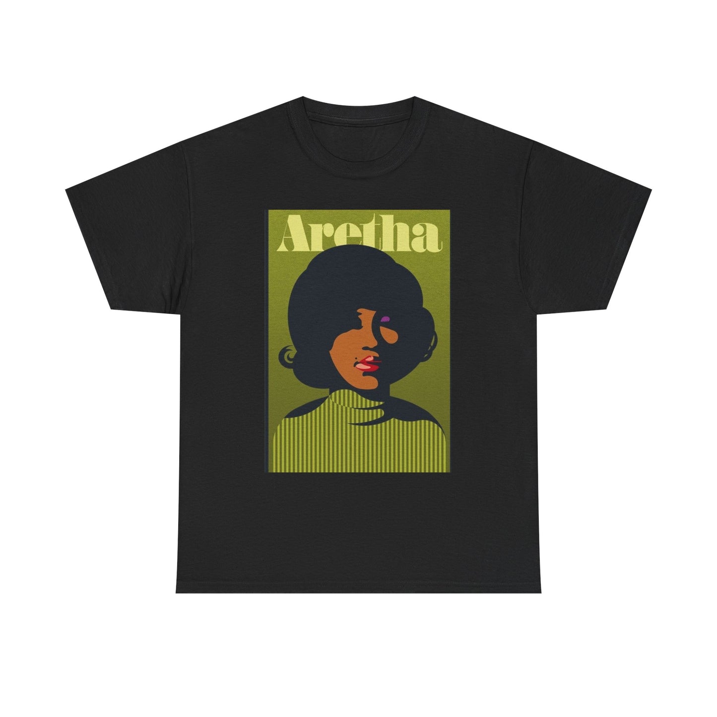 Aretha Vintage Franklin Photo Graphic T Shirt NEW GIFT Unisex Heavy Cotton Tee