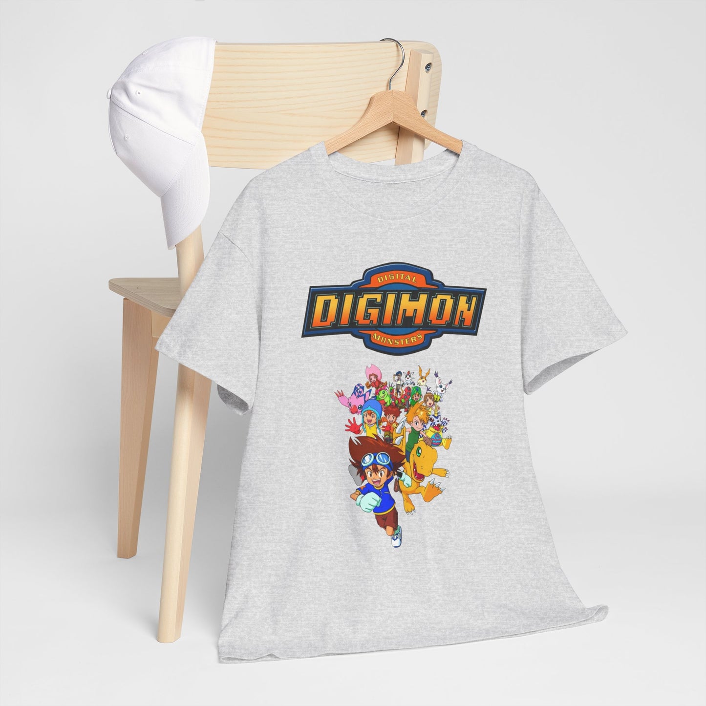 Digimon Retro 90's Kids Vintage Graphic T Shirt Unisex Heavy Cotton Tee