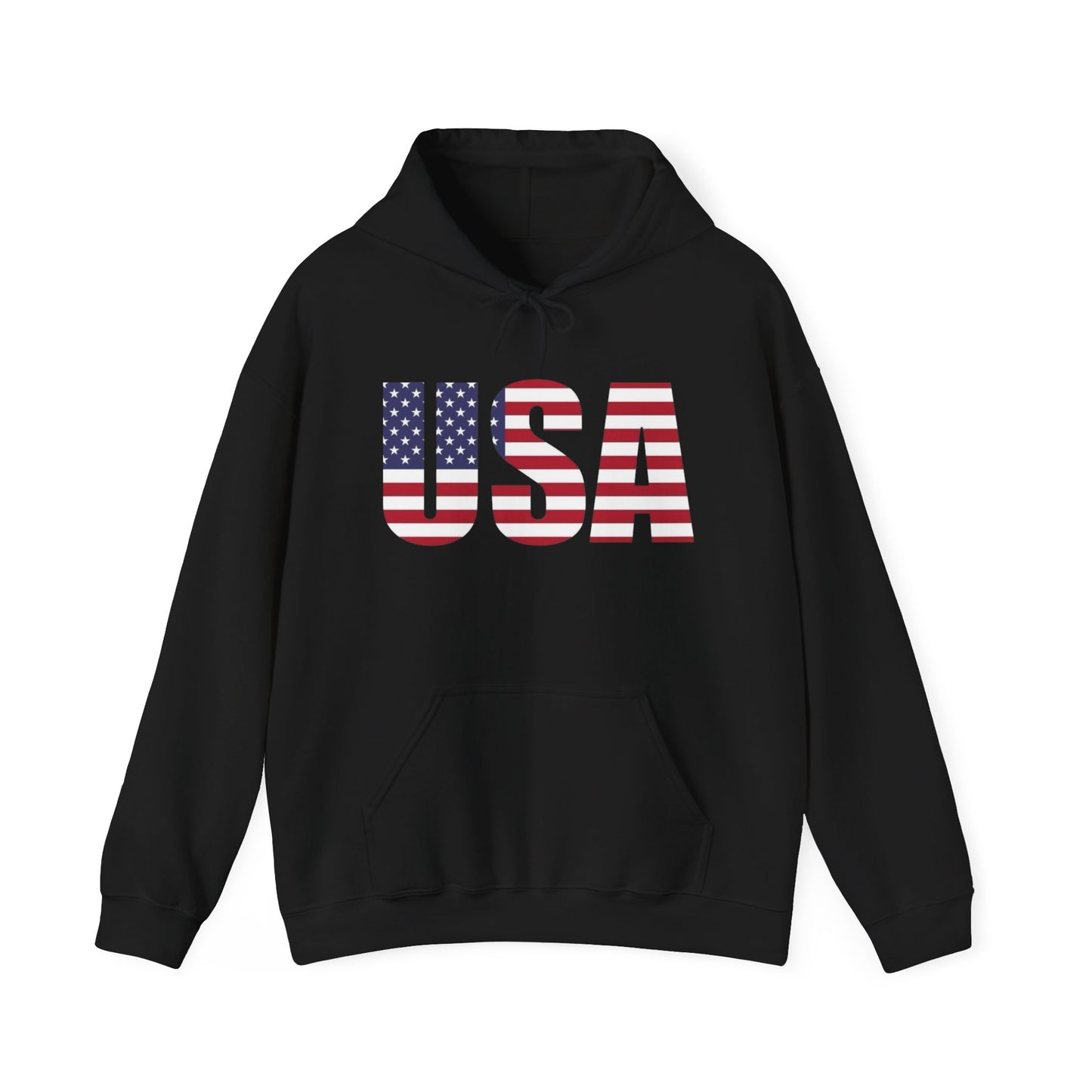 USA Flag Graphic Hoodie Unisex Heavy Blend™ Hooded Sweatshirt