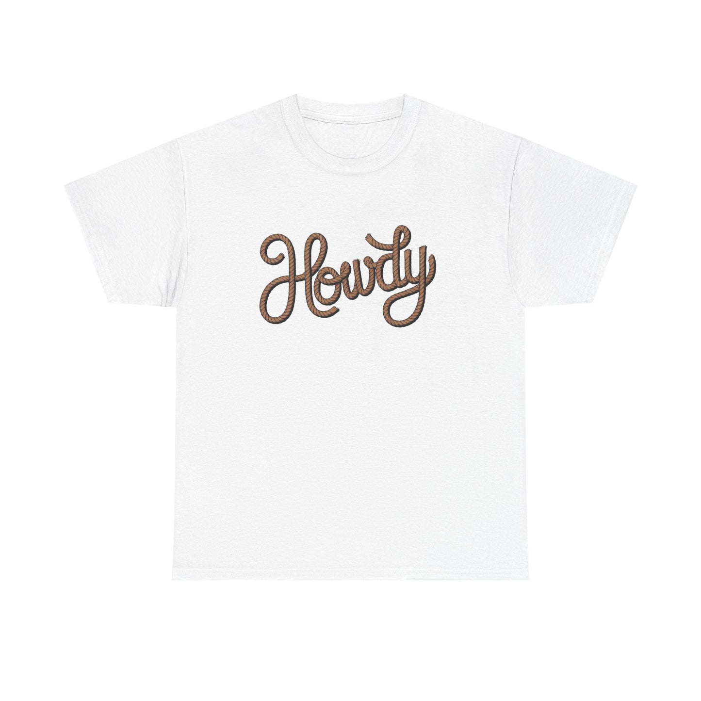 Howdy Cowboy Graphic T Shirt Men's Heavy Cotton Tee