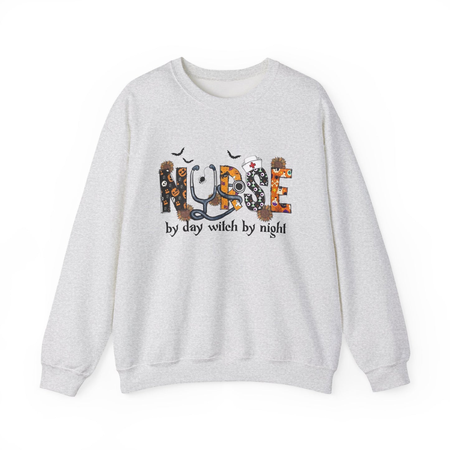 Nurse By Day Witch By Night Sweater NEW Unisex Heavy Blend™ Crewneck Sweatshirt