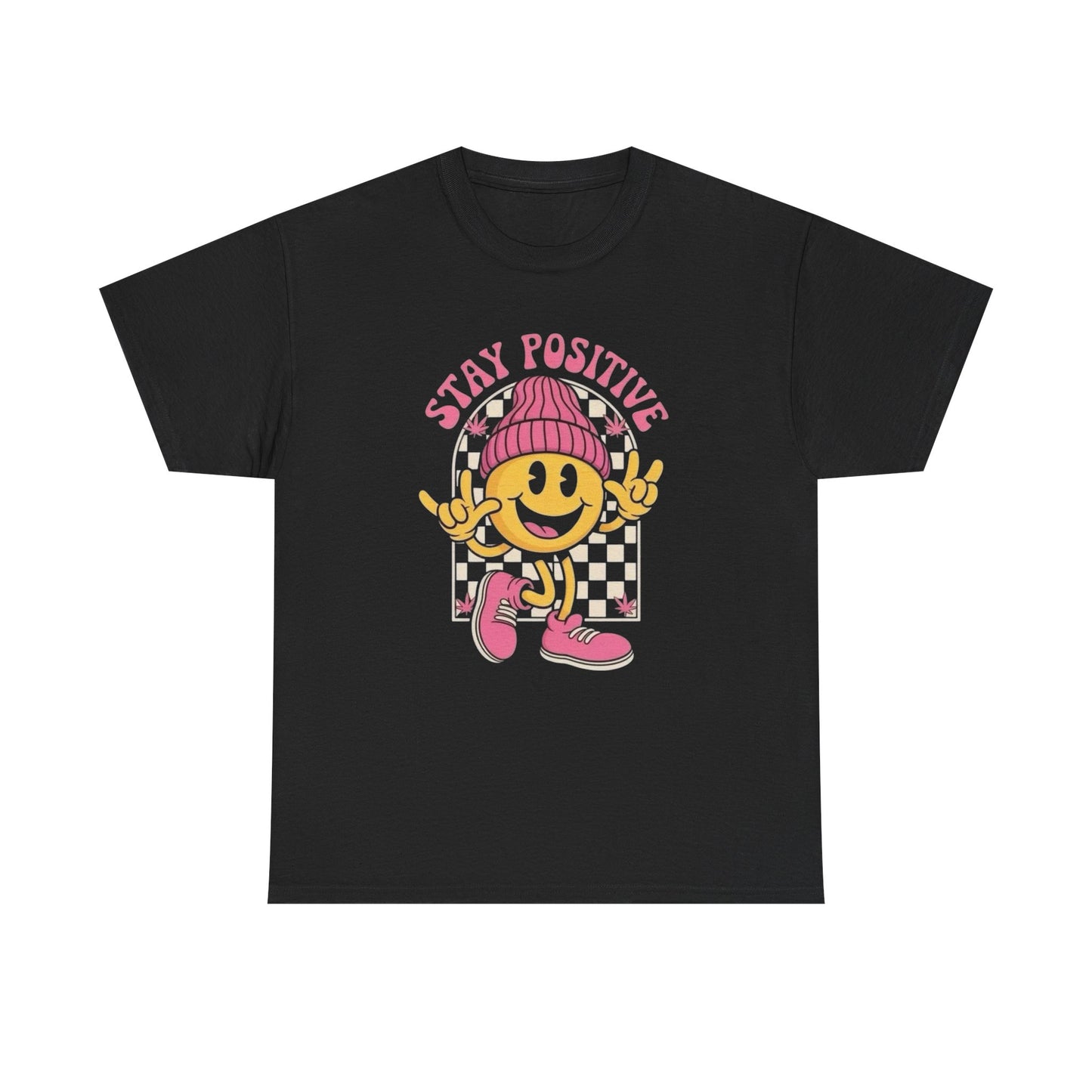 Stay Positive Graphic T Shirt Unisex Heavy Cotton Tee