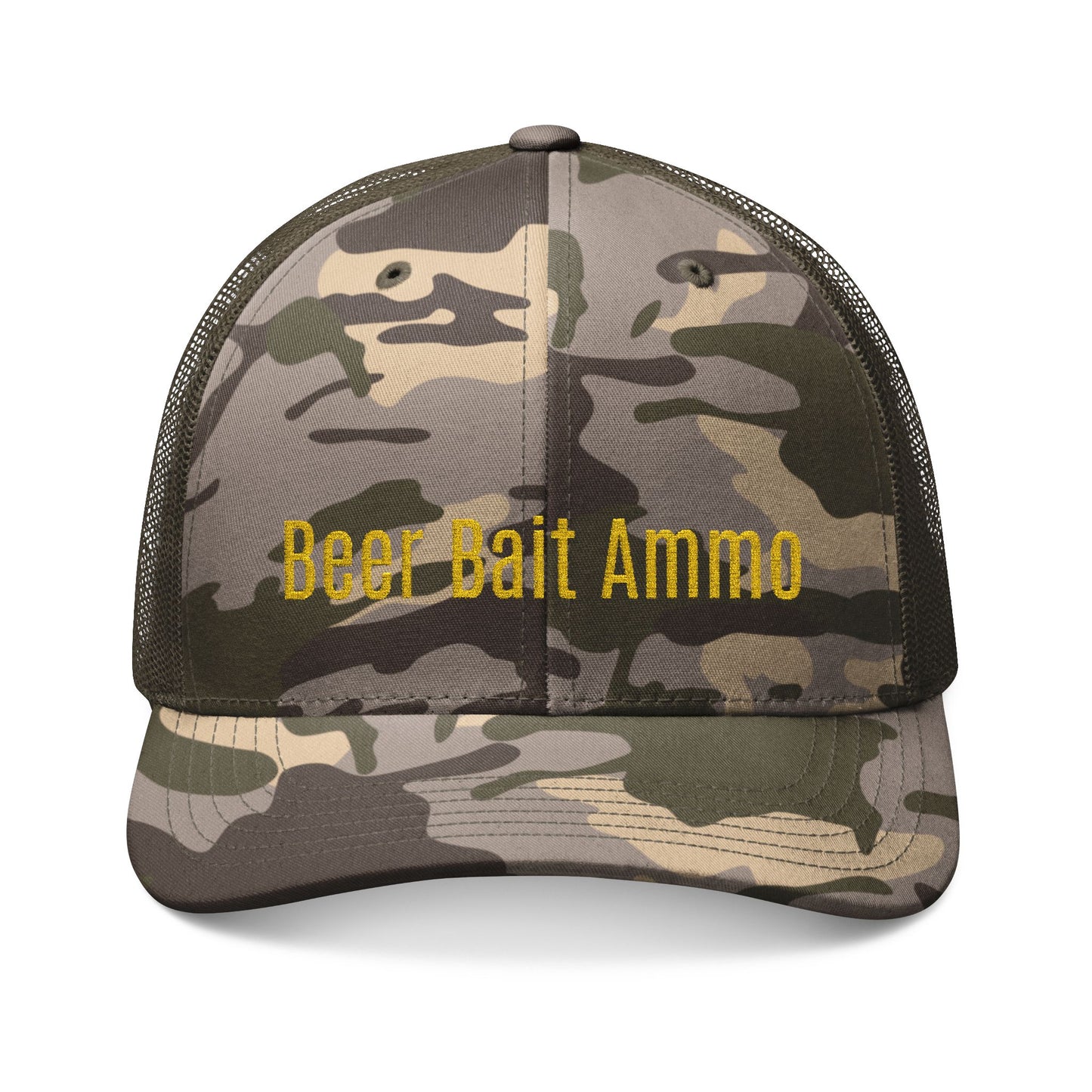 Beer Bait Ammo Hat Camouflage Trucker Hat (Embroidery)
