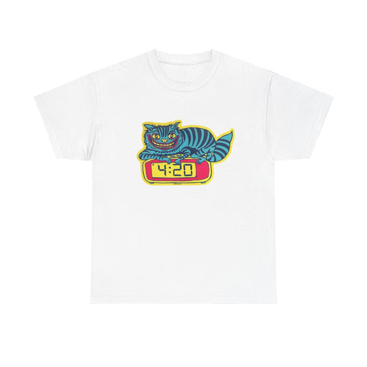 420 Cat Alarm T-Shirt NEW Gift Unisex Heavy Cotton Tee
