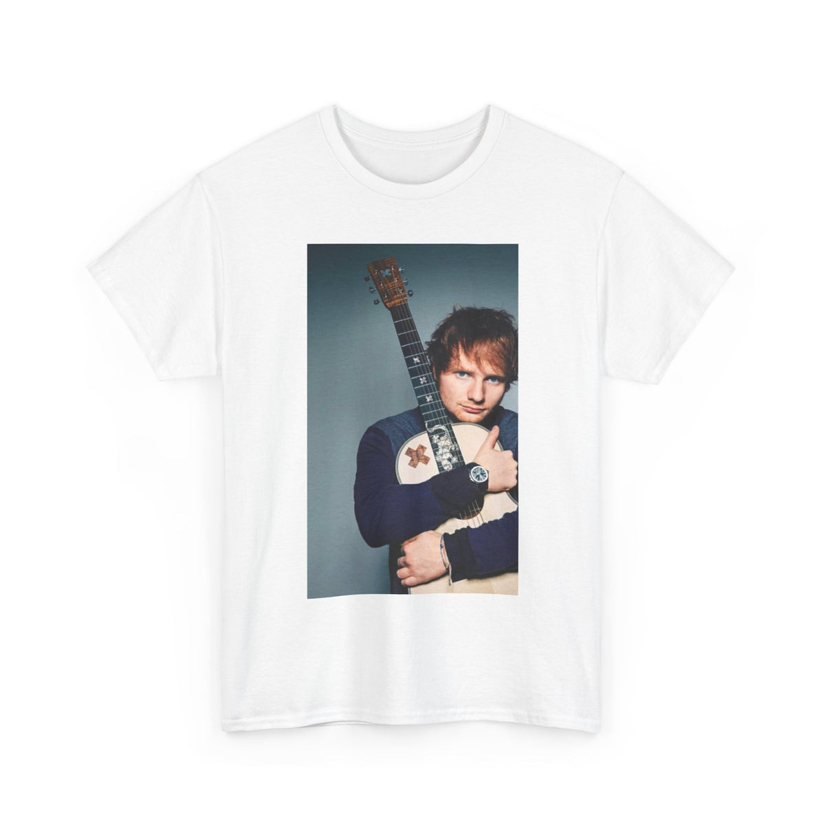 Ed Sheeran Tshirt Guitar Pop Uk London Graphic Music Unisex Heavy Cotton Tee