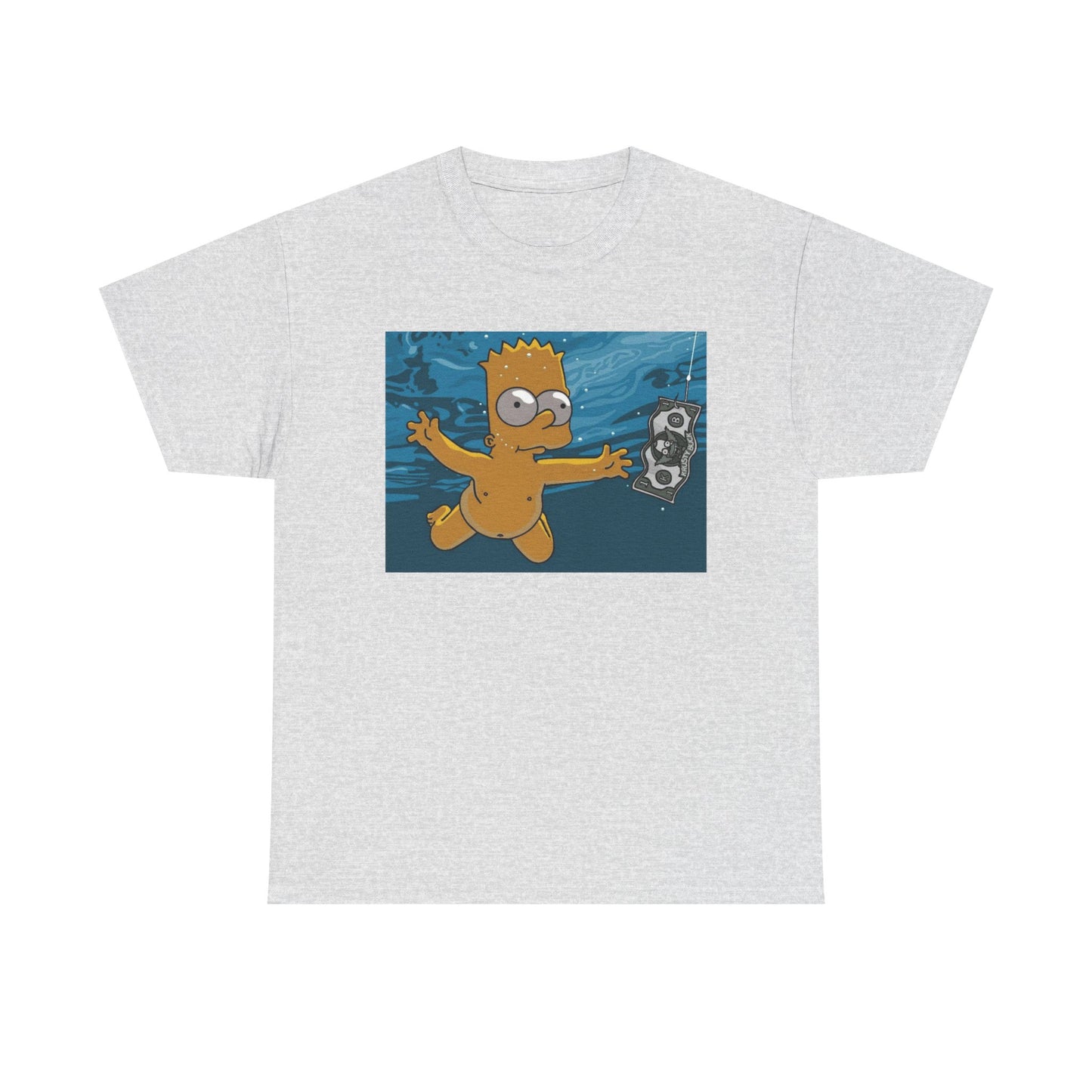 Simpsons T-shirt vintage nirvana retro art funny graphic Unisex Heavy Cotton Tee