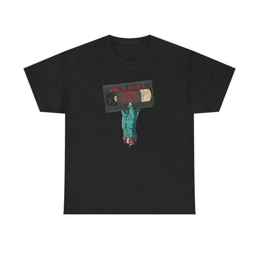 Want To Watch A Scary Movie Graphic T Shirt Unisex Heavy Cotton Tee