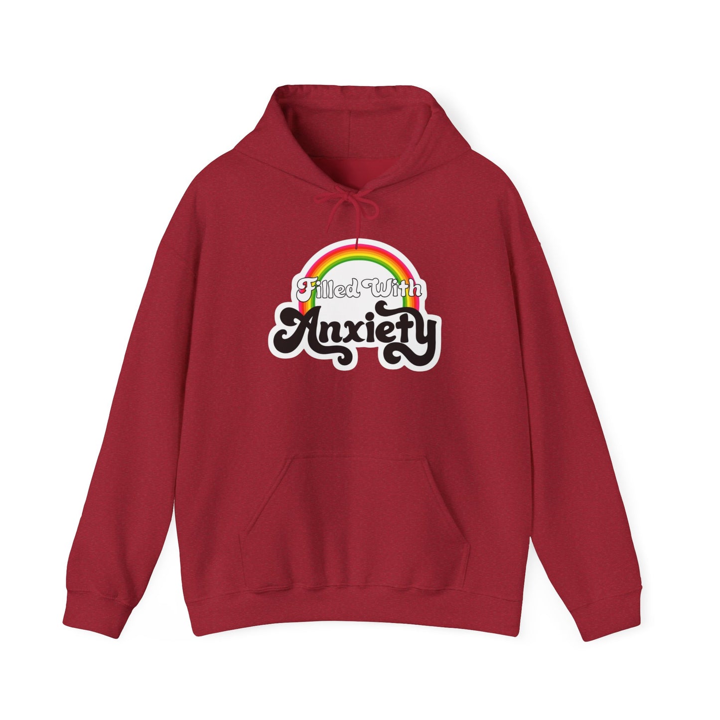 Filled With Social Anxiety Graphic Hoodie Unisex Heavy Blend™ Hooded Sweatshirt