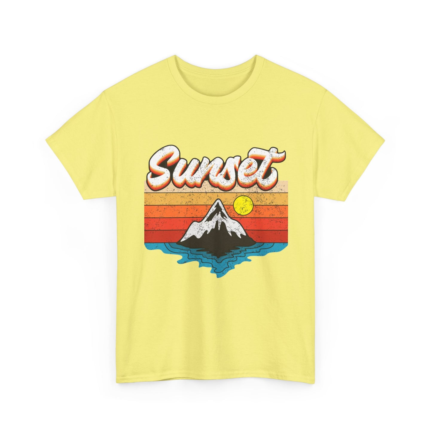 Beautiful Sunset Graphic T Shirt NEW Adult Unisex Heavy Cotton Tee