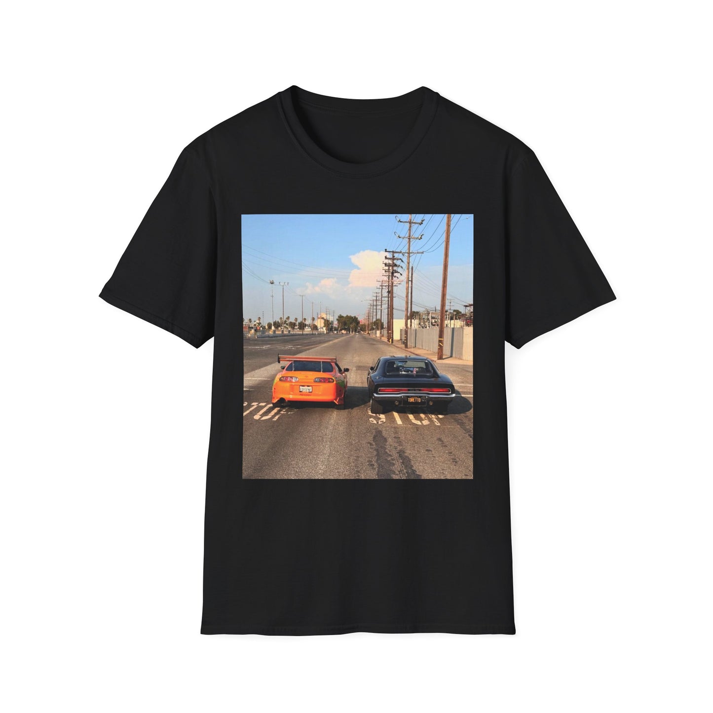 Fast And The Furious Graphic T Shirt Retro Charger Supra Unisex Softstyle Shirt