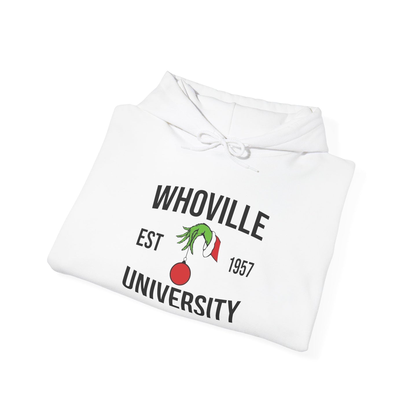 Whoville University The Grinch Graphic Hoodie Heavy Blend™ Hooded Sweatshirt
