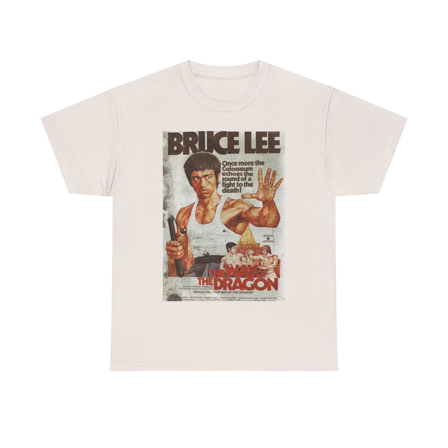 Bruce Lee Tshirt Vintage Karate Poster LA MMA UFC Unisex Heavy Cotton Tee