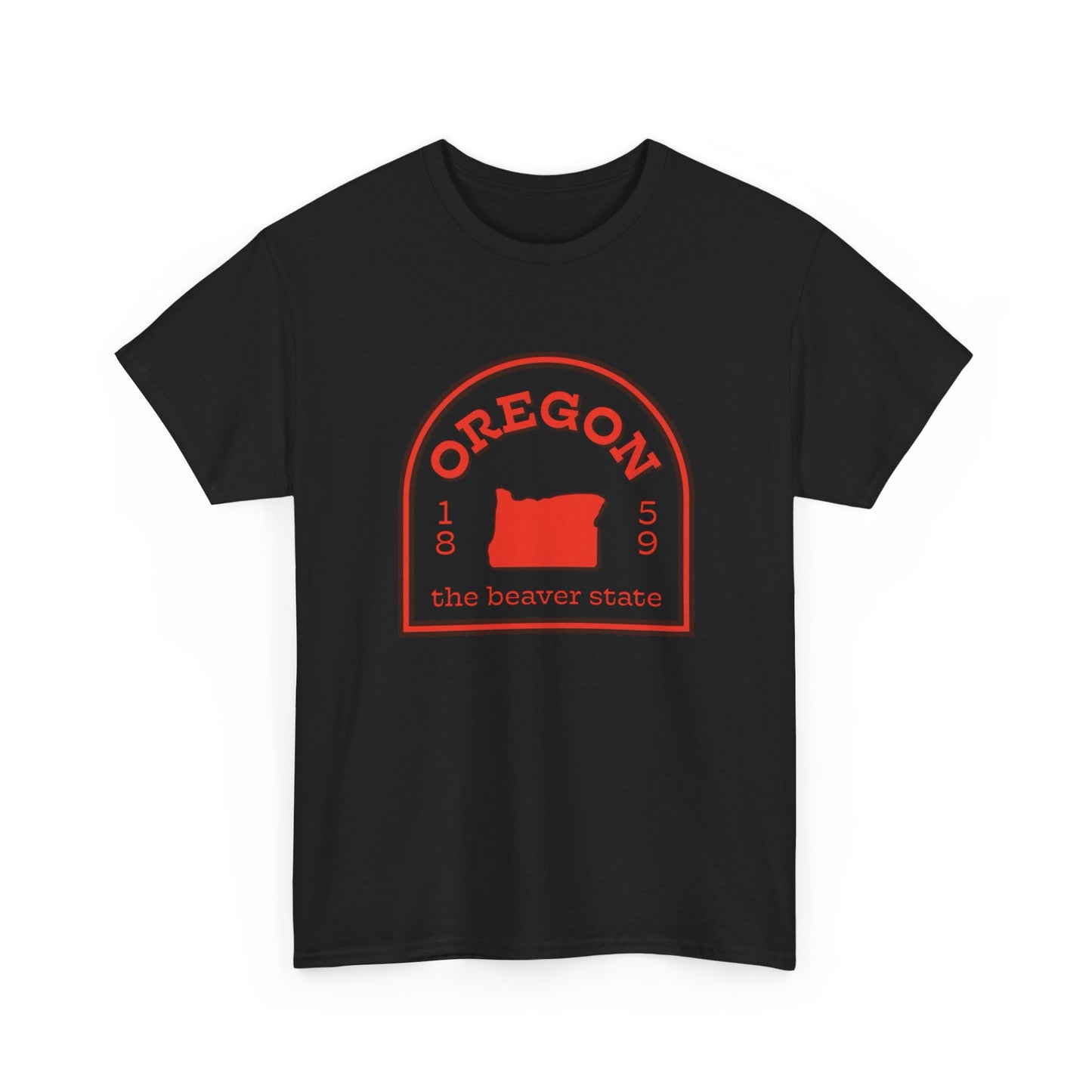 Oregon The Beaver State Graphic T Shirt ADULT NEW Unisex Heavy Cotton Tee