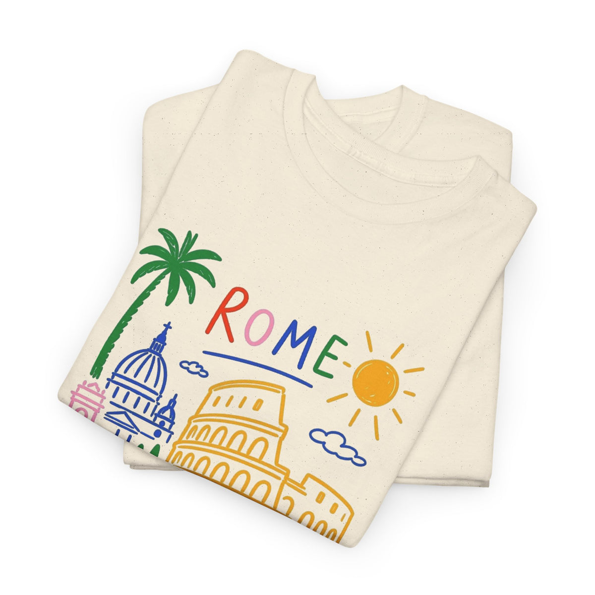 Rome Italy Travel Illustration T-Shirt Men's Graphic Tee