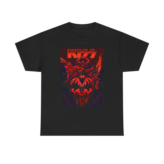 Kiss Graphic T Shirt Vintage Rock Band Merch Unisex Heavy Cotton Tee