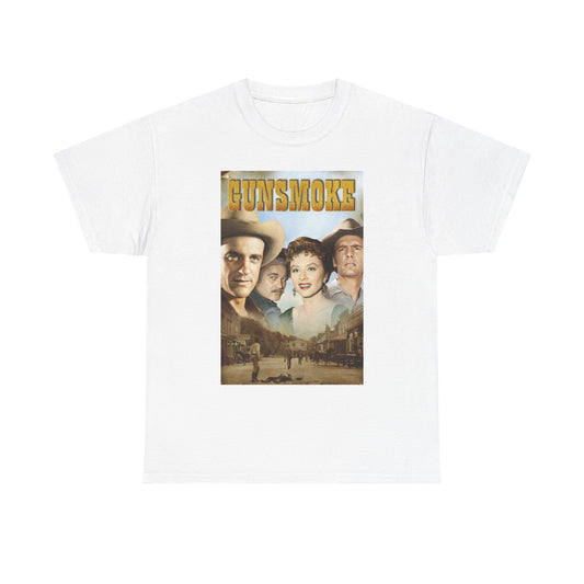 Gunsmoke Graphic T Shirt Vintage Cowboy Series Unisex Heavy Cotton Tee