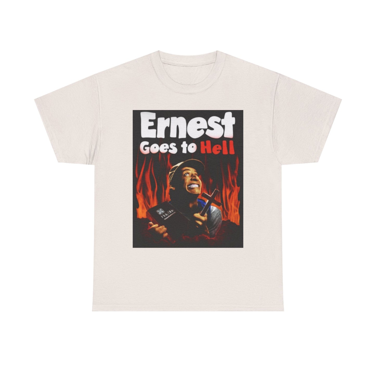 Ernest Goes To Hell Graphic T Shirt Funny Vintage Poster Unisex Heavy Cotton Tee