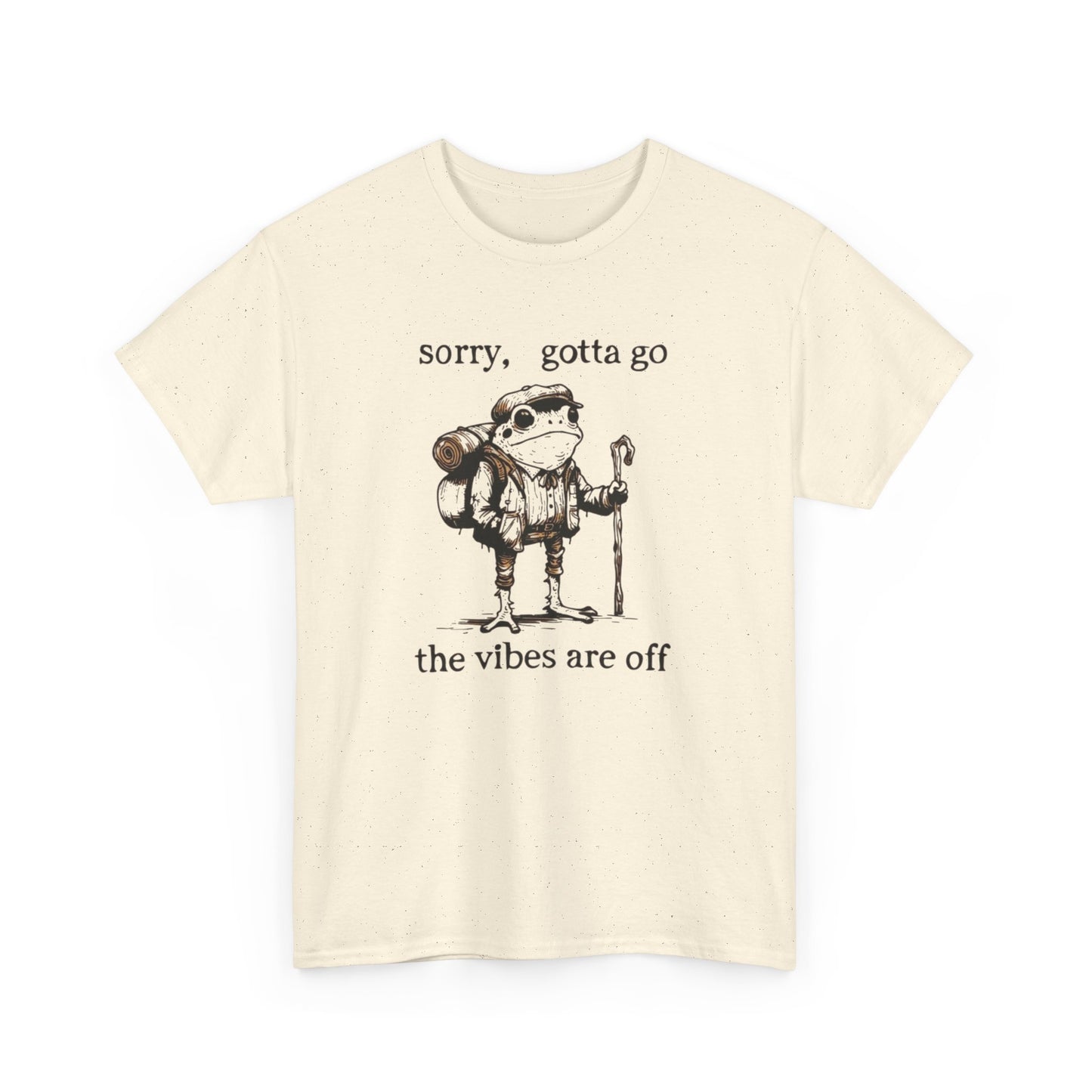Funny Frog Vibes Graphic T Shirt Unisex Heavy Cotton Tee