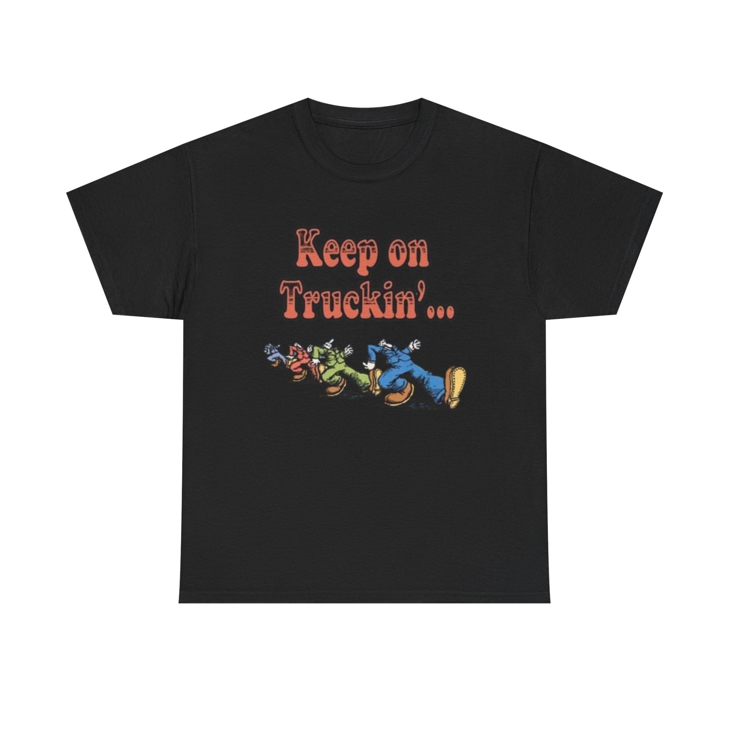 Keep On Truckin Vintage Graphic T-Shirt Unisex Heavy Cotton Tee