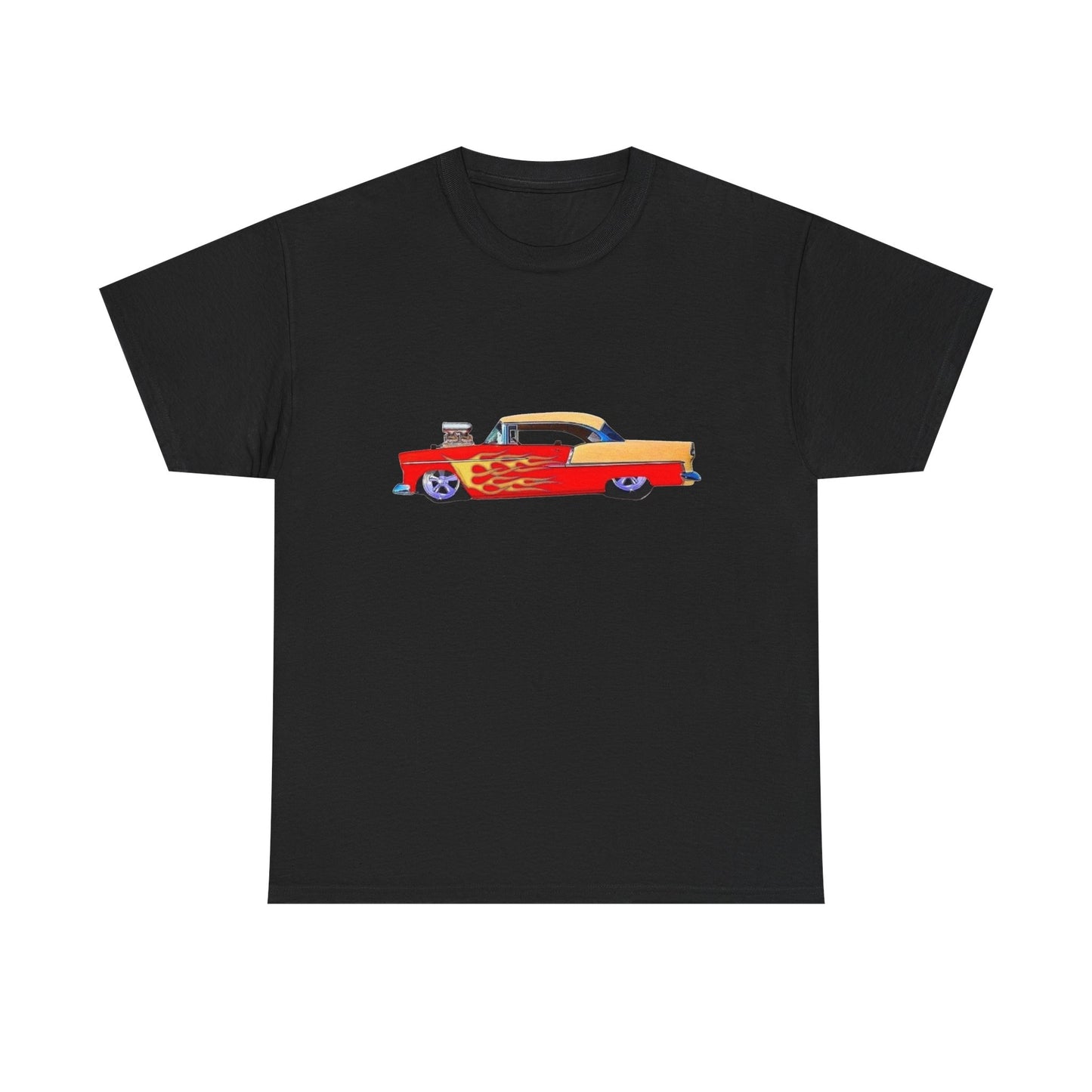 57 Chevy Hotrod Graphic T Shirt Unisex Heavy Cotton Tee NEW
