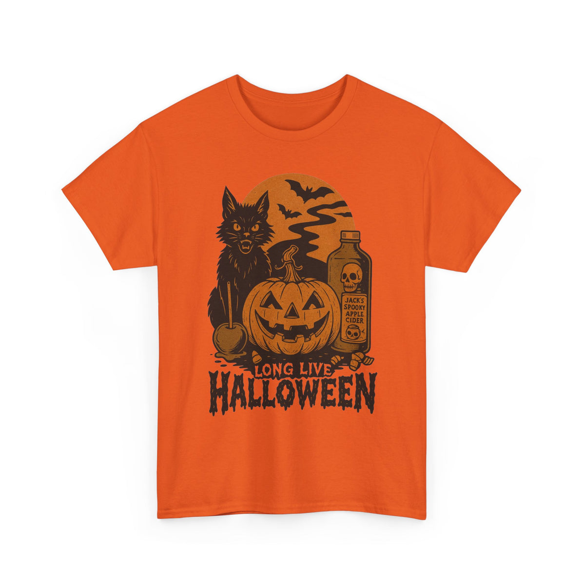 Long Live Halloween Graphic T Shirt Men's Heavy Cotton Tee