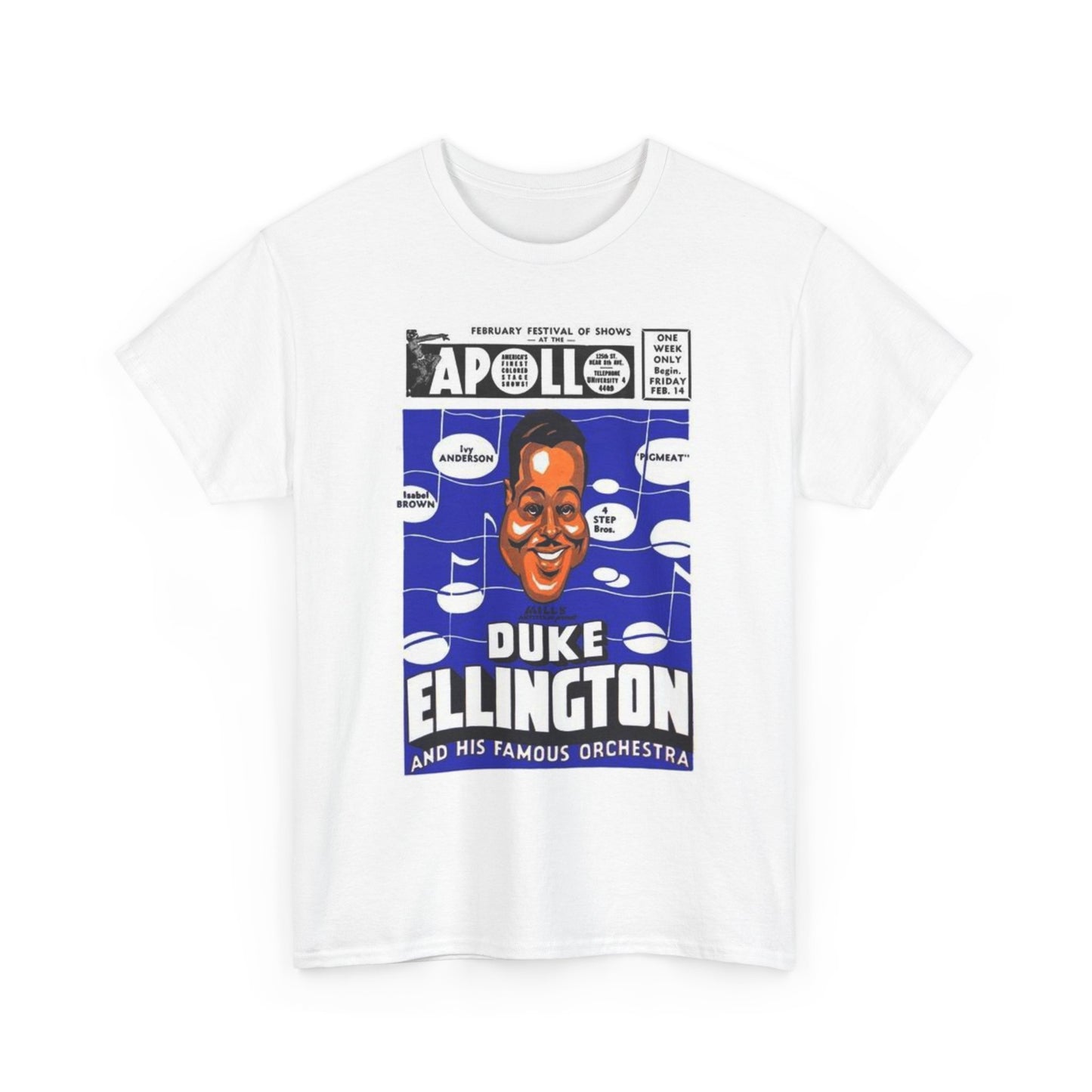 Duke Ellington Graphic T Shirt Vintage Poster Unisex Heavy Cotton Tee