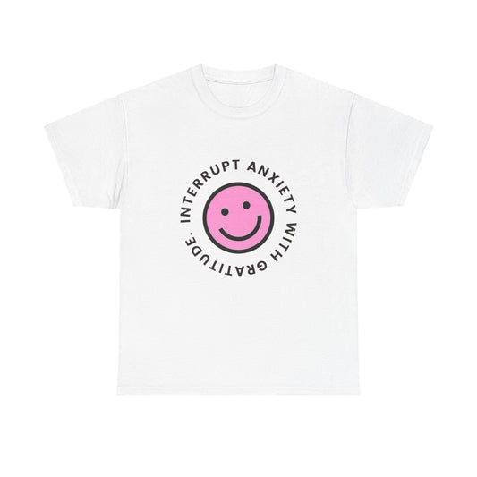 Interrupt Anxiety With Gratitude Graphic T Shirt Heavy Cotton Tee Gift Vintage