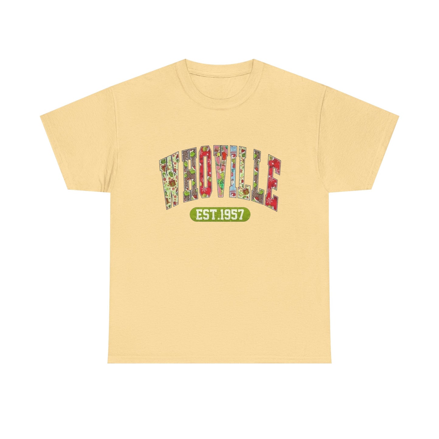 Whoville The Grinch Christmas Graphic T Shirt Unisex NEW Heavy Cotton Tee