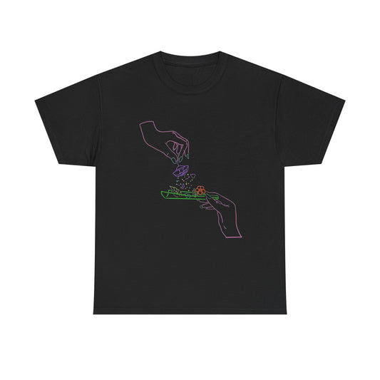 Rolling Flowers Graphic T Shirt Adult NEW