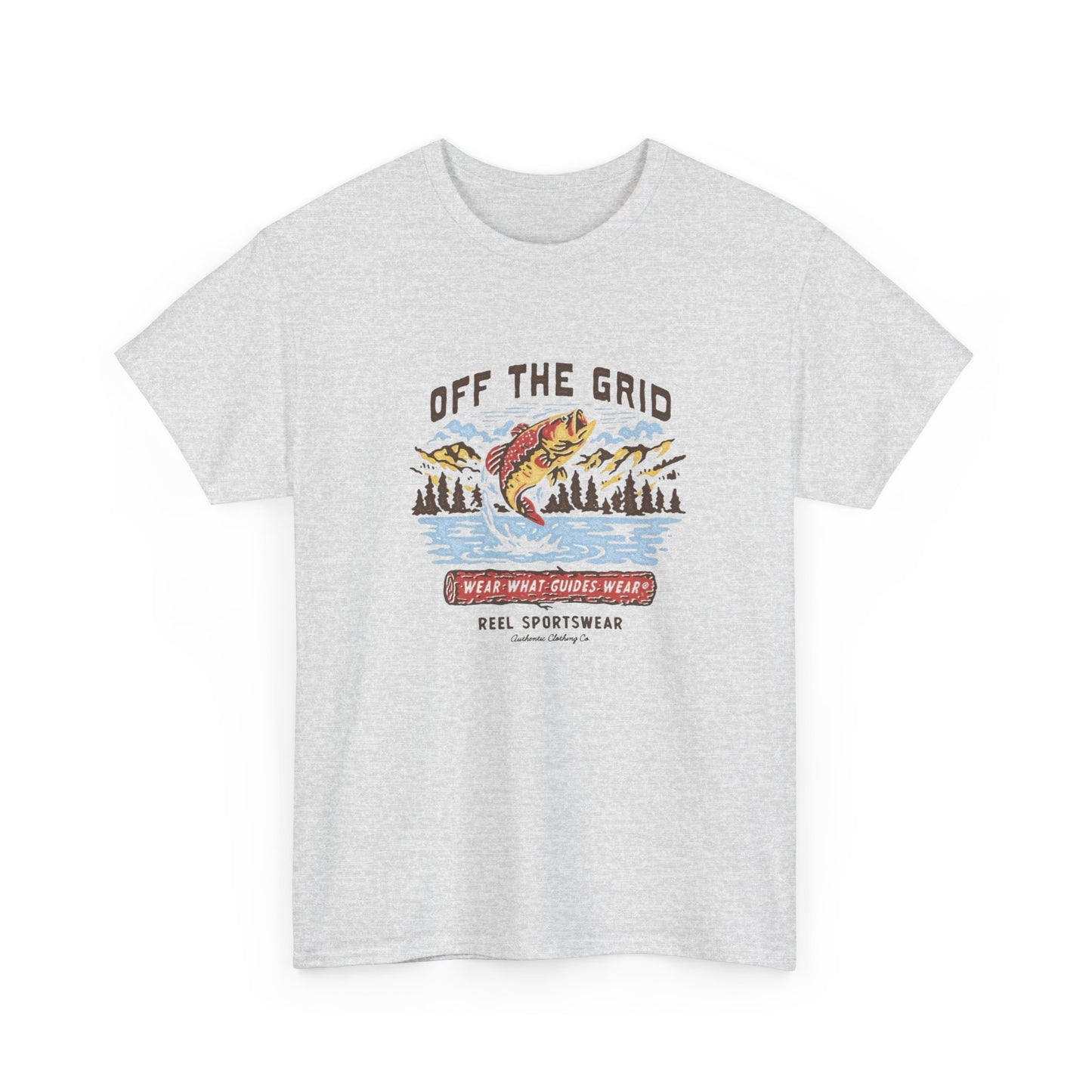Off The Grid Fishing Graphic T Shirt Unisex Heavy Cotton Tee