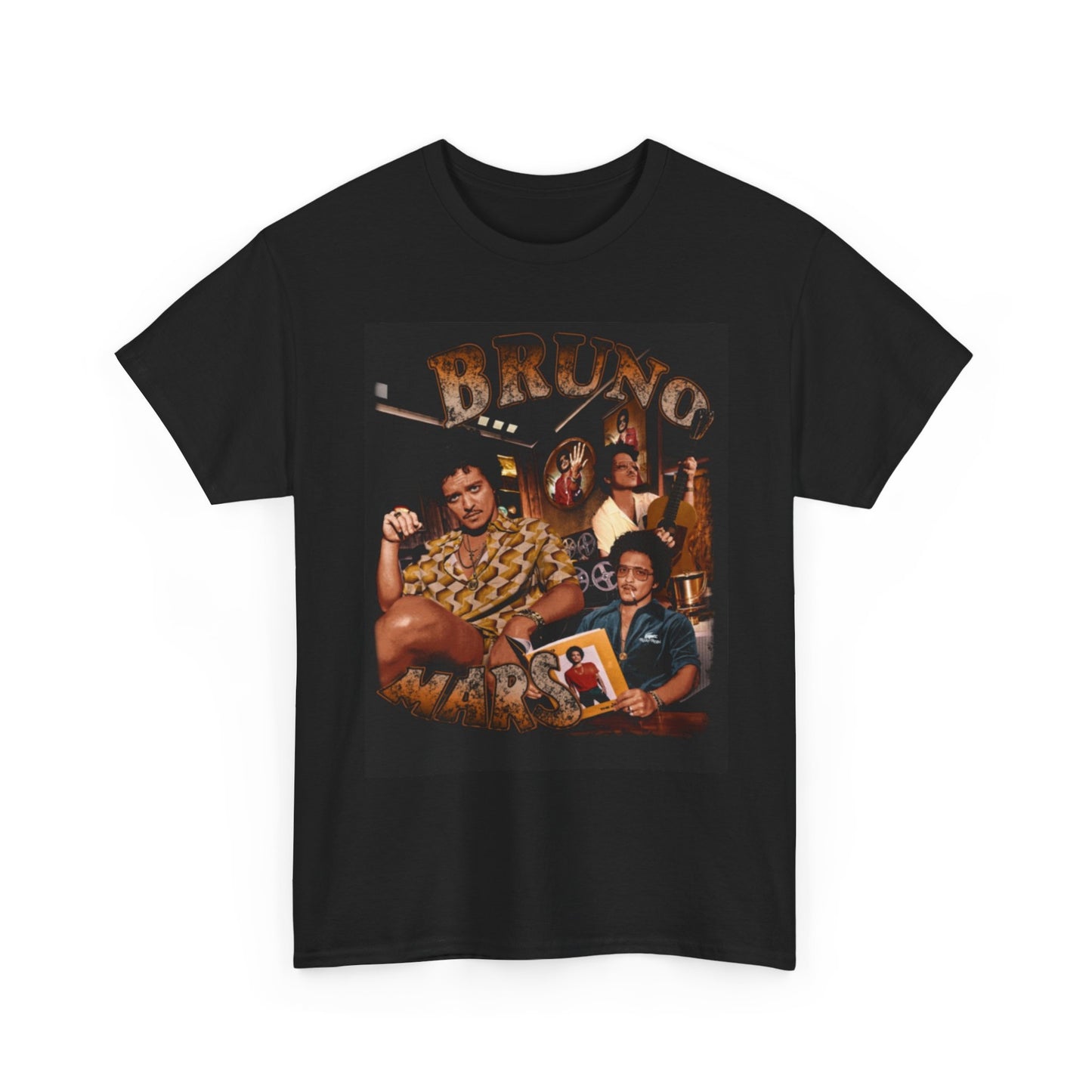 Bruno Mars Graphic T Shirt Vintage Retro Pop Unisex Heavy Cotton Tee