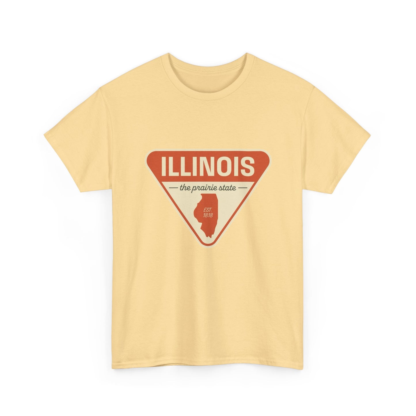 Illinois The Prairie State Graphic T Shirt ADULT NEW Unisex Heavy Cotton Tee
