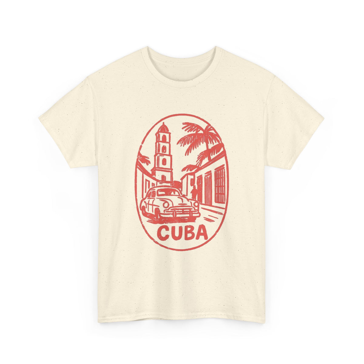 Cuba Graphic T Shirt Men's Retro Travel Heavy Cotton Tee