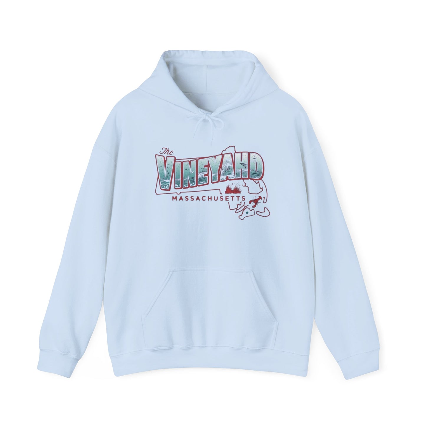 The Vineyard Massachusetts NEW Graphic Hoodie Hooded Sweatshirt NEW ADULT