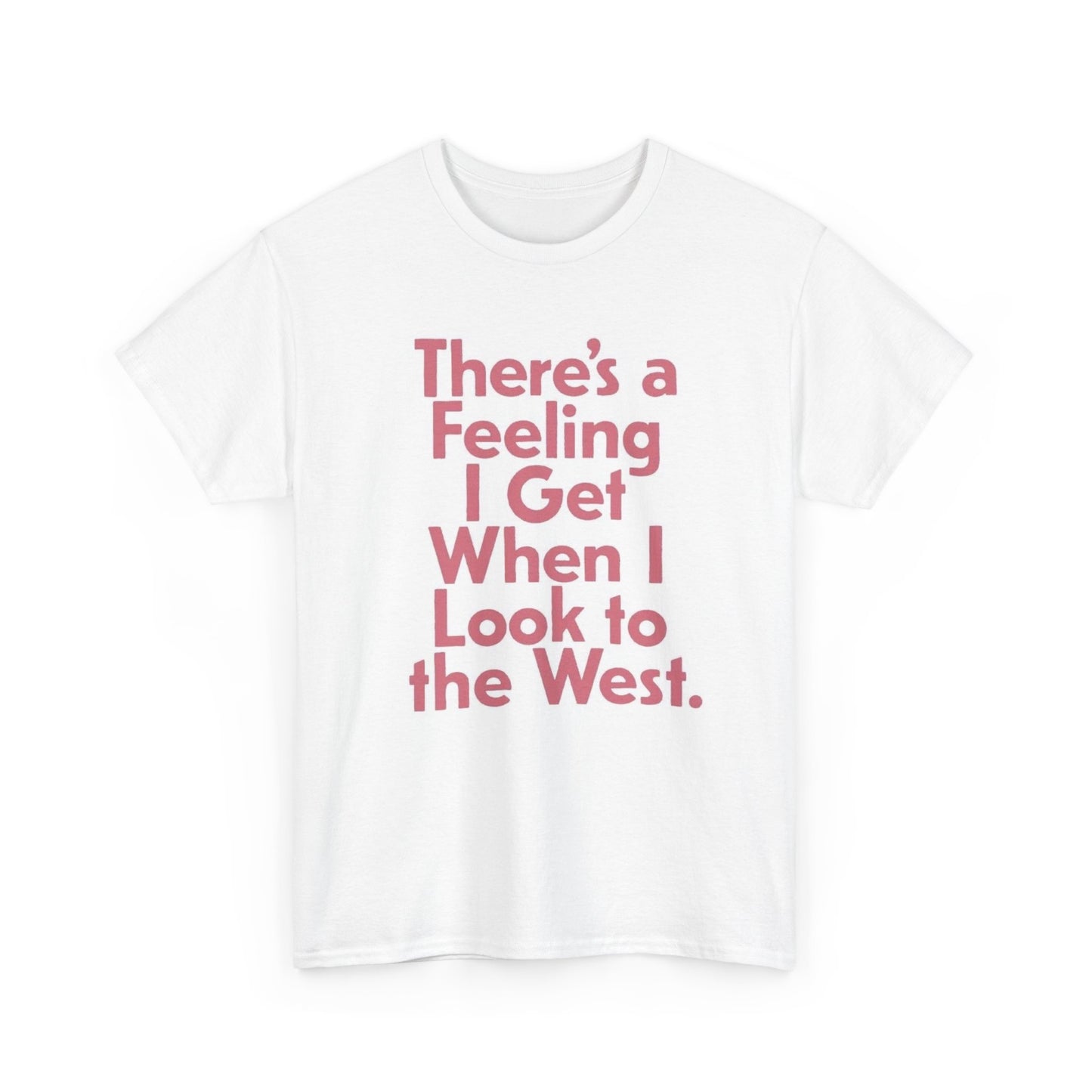 Look Towards The West Graphic T Shirt Men's Heavy Cotton Tee