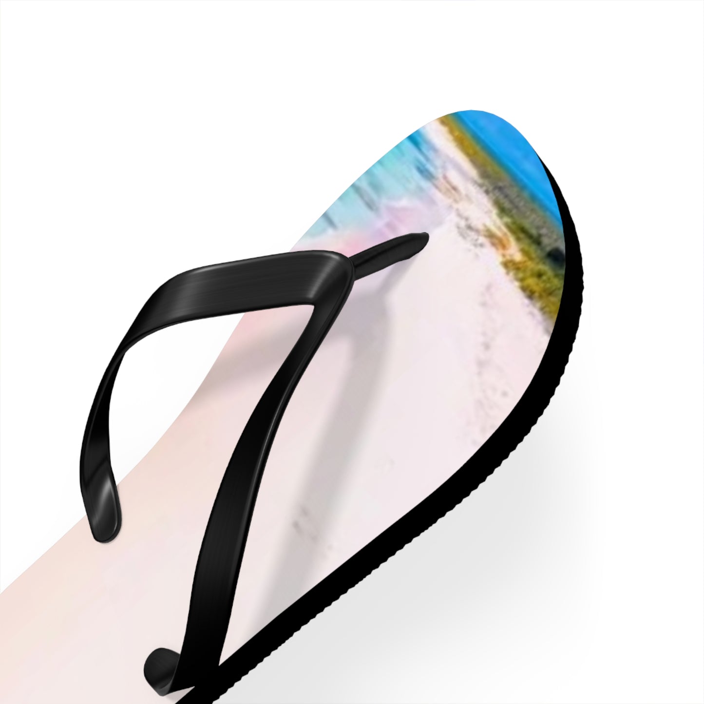 Ocean Beach Graphic Flip Flops, Sandals Slides, Summer Footwear, Brand New