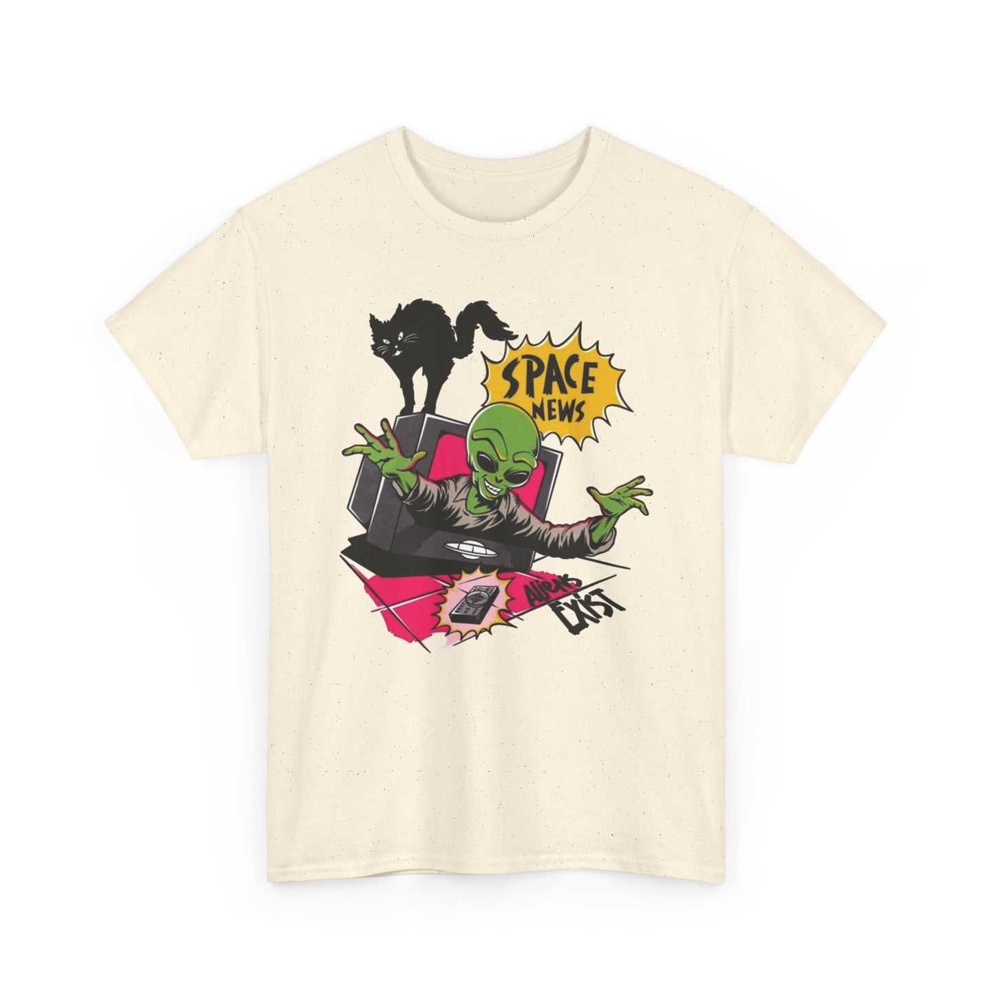 Space News Aliens Exist Graphic T Shirt NEW ADULT TEE VINTAGE