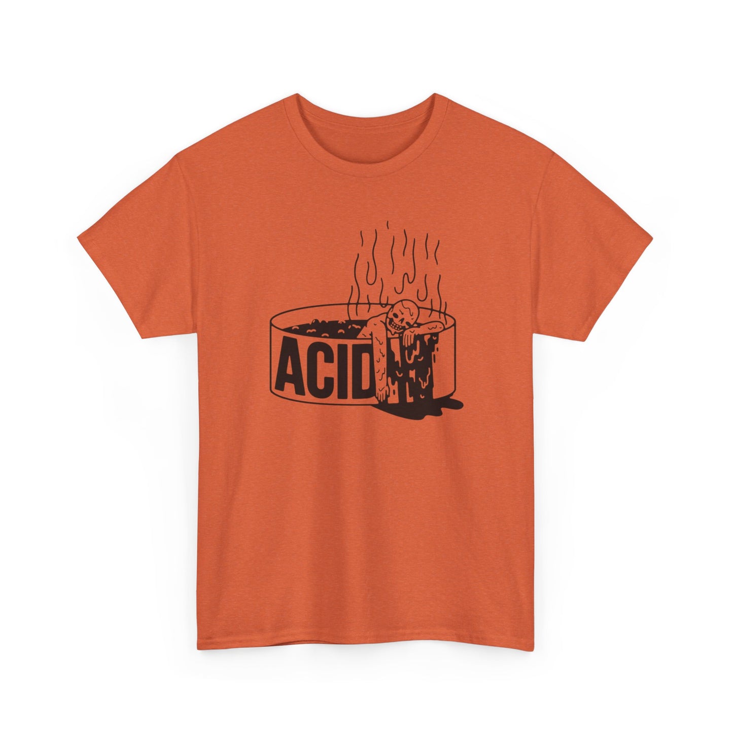 Acid Bath Funny Trippy Vibes Graphic T-Shirt Unisex Heavy Cotton Tee