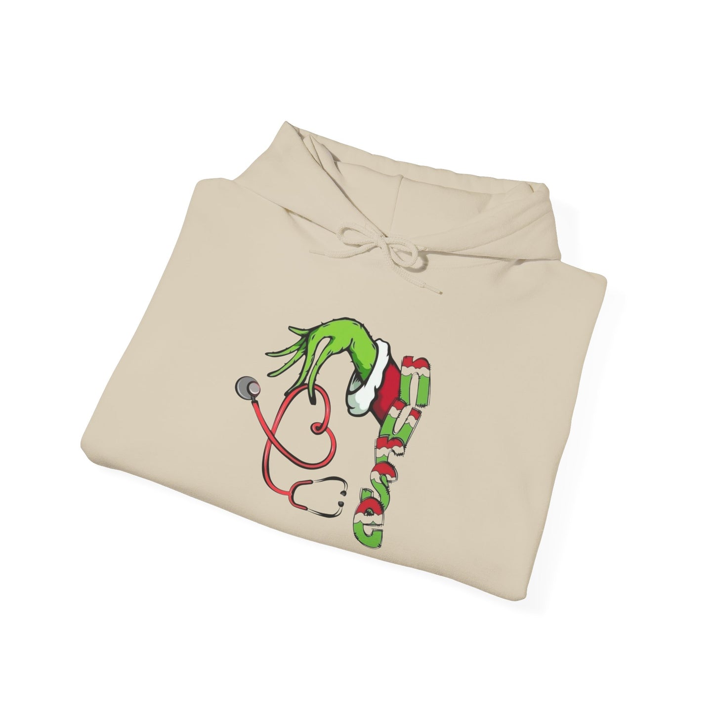 Christmas Nurse Grinch Graphic Hoodie Unisex Heavy Blend™ Hooded Sweatshirt