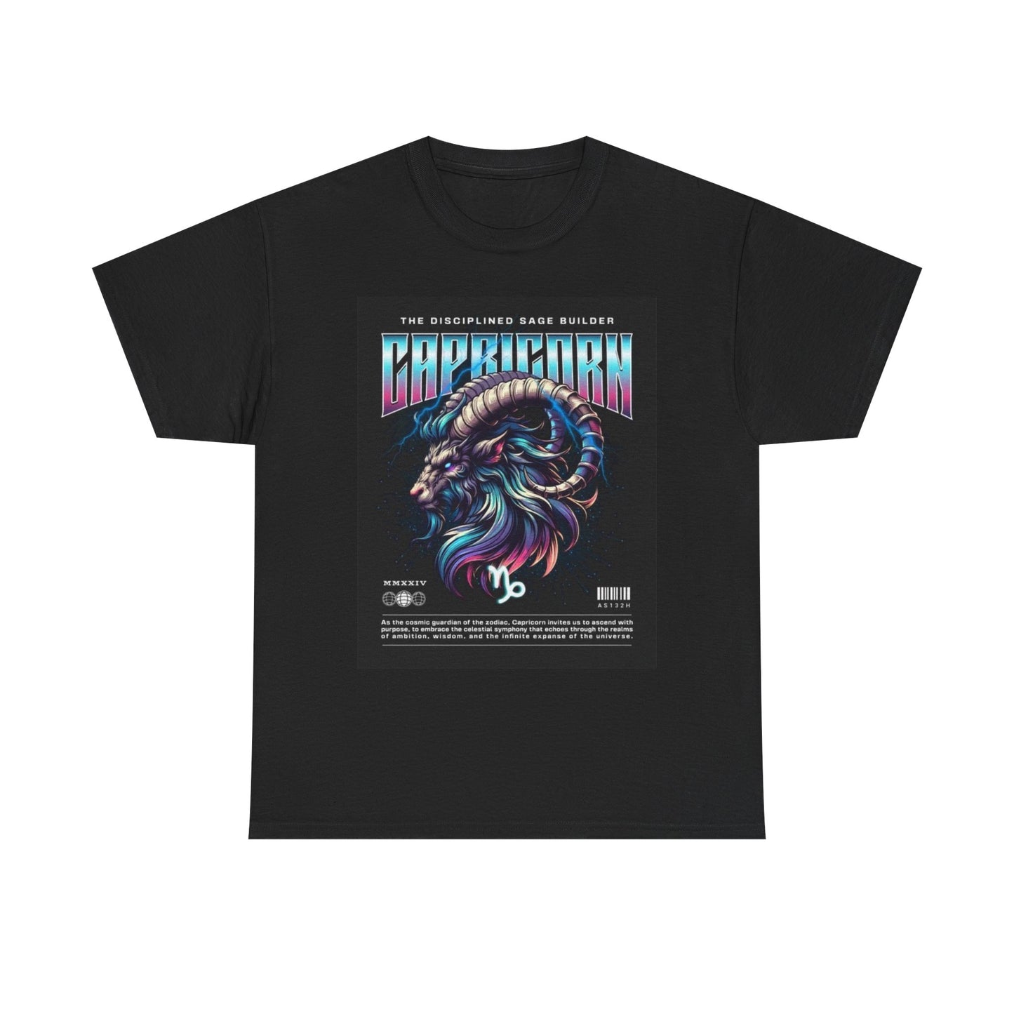 Capricorn Zodiac Astrology Sign Graphic T Shirt Unisex Heavy Cotton Tee NEW