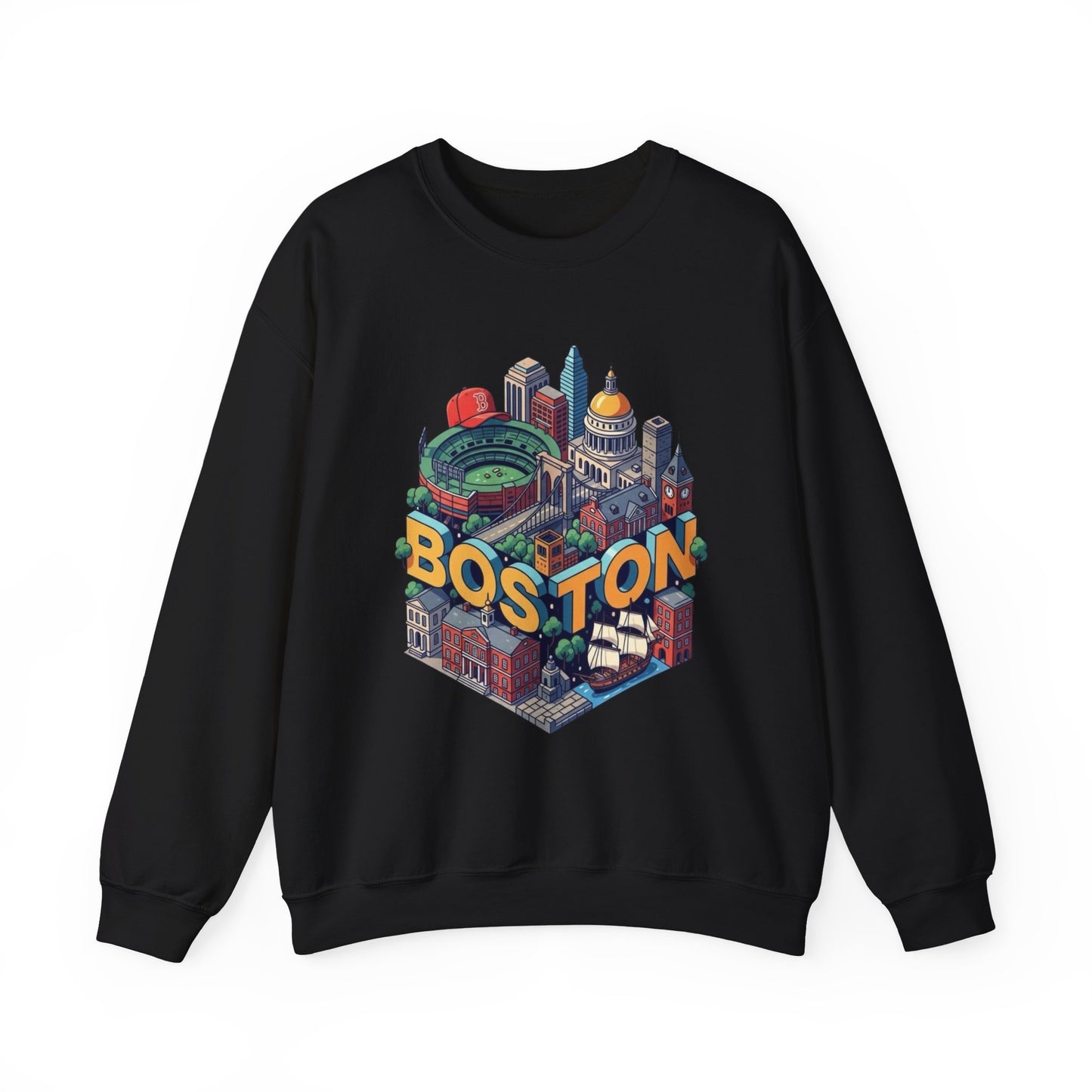 Boston Graphic Sweater NEW Unisex Heavy Blend™ Crewneck Sweatshirt