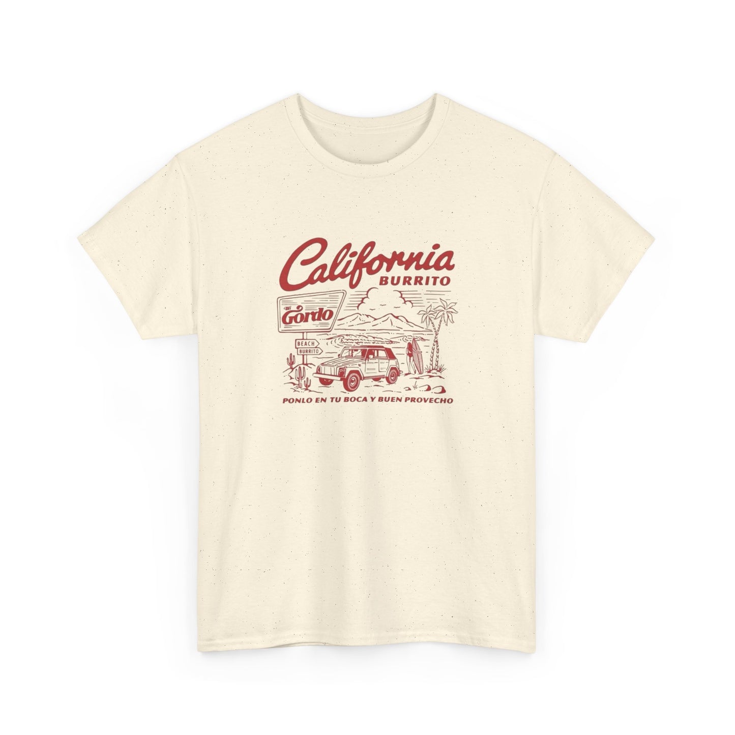 California Burrito Retro Graphic T Shirt S-5XL NEW Unisex Heavy Cotton Tee