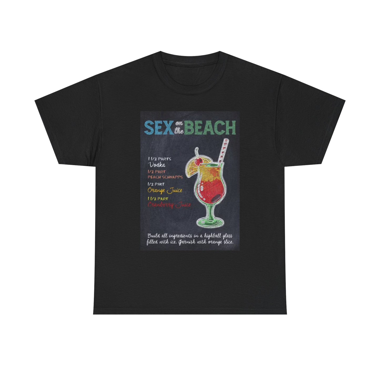 Sex On The Beach Graphic T Shirt Bar Drunks Vacation Unisex Heavy Cotton Tee