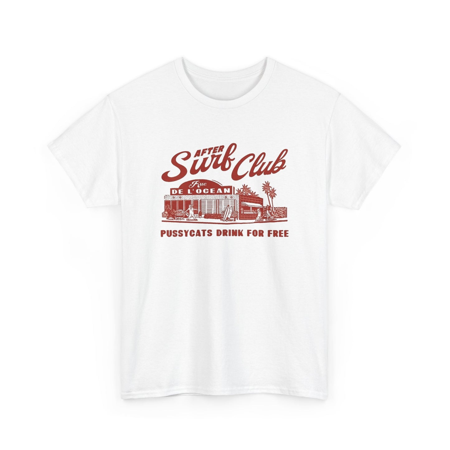 Surf Club Graphic T Shirt NEW Vintage Unisex Heavy Cotton Tee
